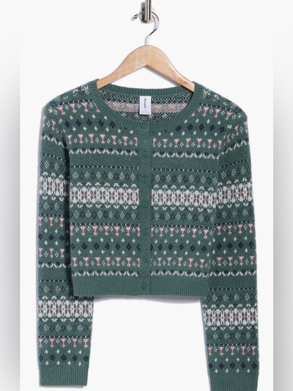 Abound Fair Isle Cardigan
in Green Sol Fairisle - Picture 3 of 4